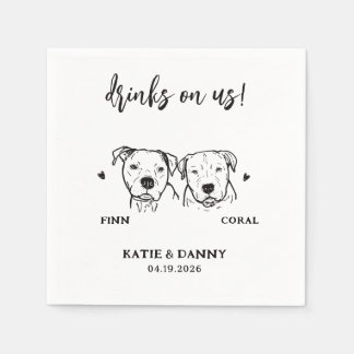 Guardanapo De Papel 2 Cães Pet Linha Arte Bebidas por Nossa Conta Casa