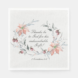 Guardanapo De Papel 2 Corinthians 9:15 Obrigados para Deus Natal