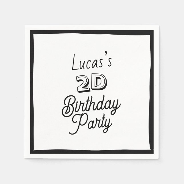 Guardanapo De Papel 2D Quic Boys Segundo Aniversário (Frente)