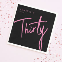 30 Moderno 330 festa de aniversário Napkin