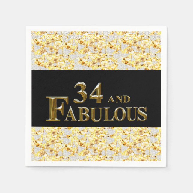 Guardanapo De Papel 34º aniversário  (Frente)