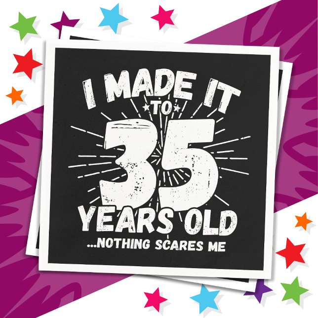 Guardanapo De Papel 35 anos Sarcástico Meme Engraçado 35 anos aniversá (Criador carregado)