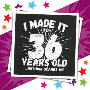 Guardanapo De Papel 36 anos Sarcastic Meme Engraçado 36. Aniversário