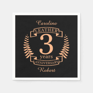 Guardanapo De Papel 3 anos de casamento