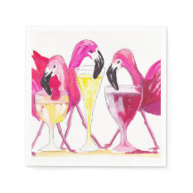 3 Papel Flamingos Nápoles