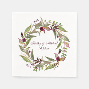 Guardanapo De Papel #3 Rosas Brancas Marsala Burgundy