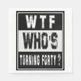 GUARDANAPO DE PAPEL 40º, ANIVERSÁRIO DE 40 ANOS, HETERO OUTA TRINTA