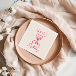 Guardanapo De Papel 40º Aniversário do Vidro do Arco de Champanhe dese