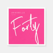 40.º aniversário 40.º, cor-de-rosa