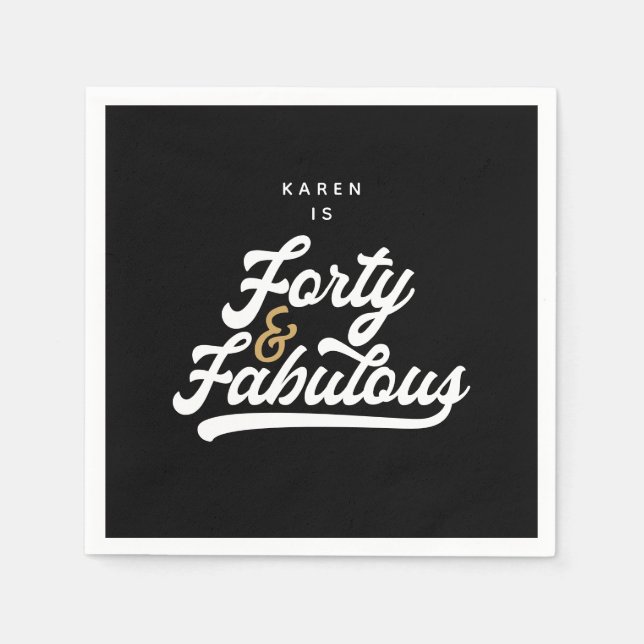 Guardanapo De Papel 40 e chapas de papel fabulosas (Frente)