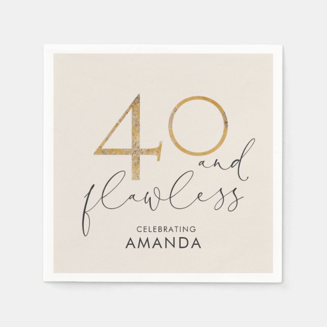 Guardanapo De Papel 40 e Douradas e Cinzas rosa-claro e sem defeitos,  (Frente)