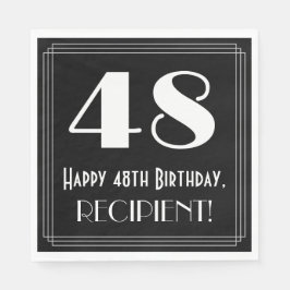 Guardanapo De Papel 48º aniversário ~ Arte Deco Inspirou "48", Nome