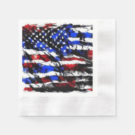 Guardanapo De Papel 4 de julho "American Flag" Paper Napkin
