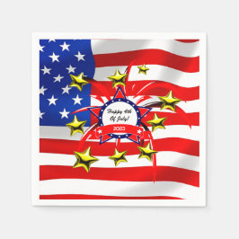 Guardanapo De Papel 4 De Julho Documento De Celebração Napkin