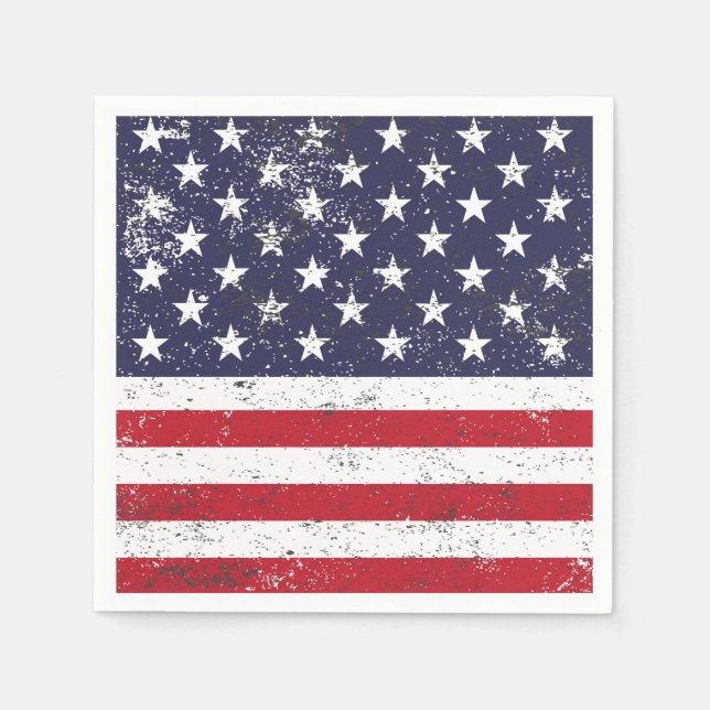 Guardanapo De Papel 4 de julho Estrelas e Stripes Napkins (Frente)