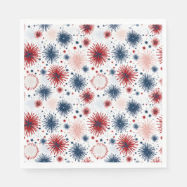 Guardanapo De Papel 4 de julho Fireworks Napkins