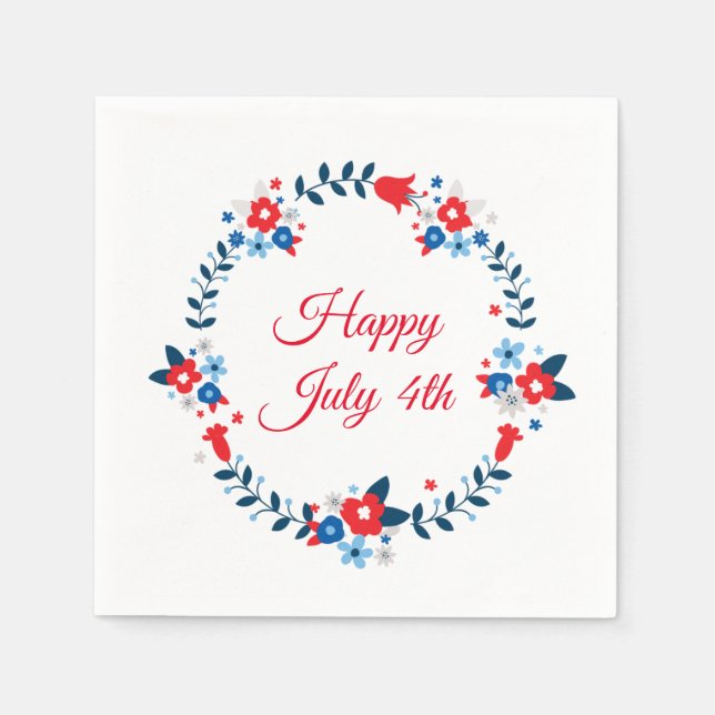 Guardanapo De Papel 4 de julho Papel Napkins (Frente)