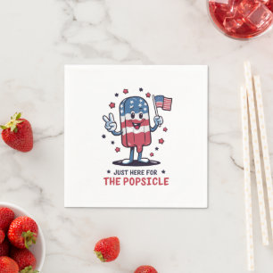 Guardanapo De Papel 4 de Julho Só Estou Aqui Pelo Picolé Patriótico