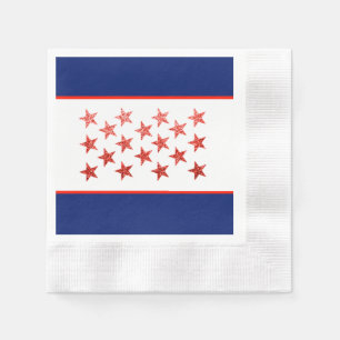Guardanapo De Papel 4 de julho vermelho, branco, azul, bandeira, estre