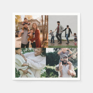 Guardanapo De Papel 4 Foto Personalizada Colagem Personalizada
