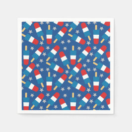 Guardanapo De Papel 4° Verão de picolés Patrióticos