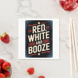 Guardanapo De Papel 4th of July Booze Party | Red White and Booze