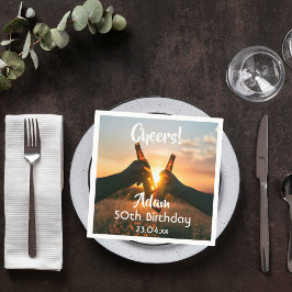 Guardanapo De Papel 50ª festa de aniversário para cerveja cara