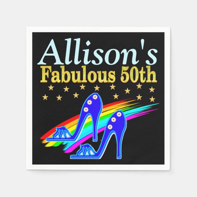 GUARDANAPO DE PAPEL 50º ANIVERSÁRIO CALÇADO AMOR PERSONALIZAR NAPKINS  (Frente)