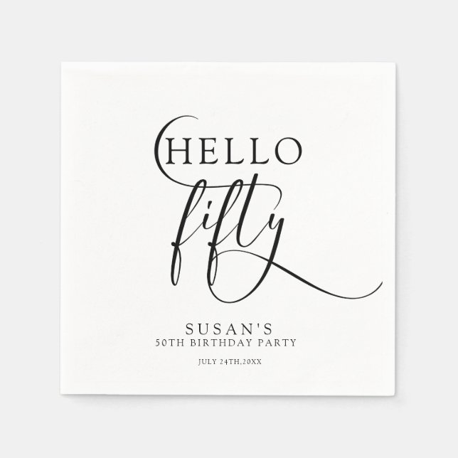 Guardanapo De Papel 50º aniversário do Elegante (Frente)