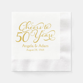 Guardanapo De Papel 50º Aniversário Dourado Saúde para 50