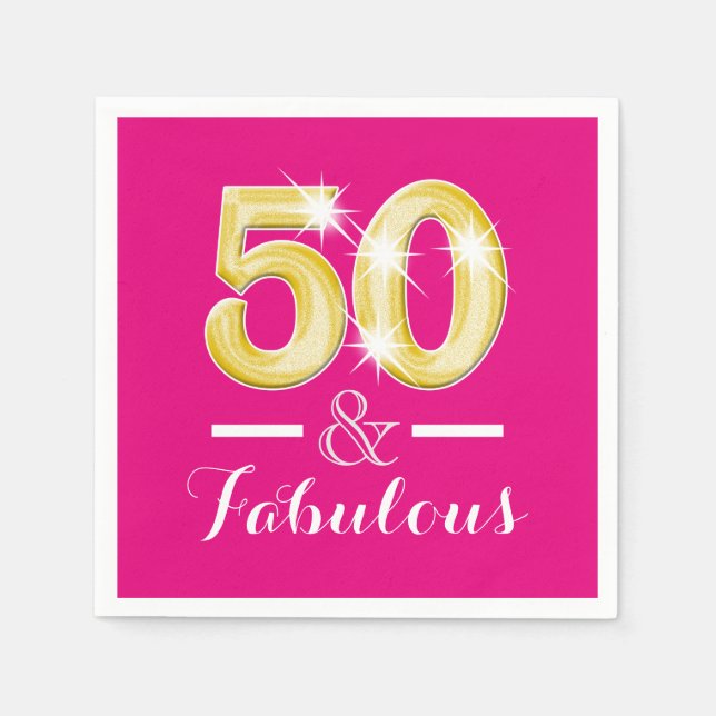 Guardanapo De Papel 50º aniversário e mulheres fabulosas (Frente)