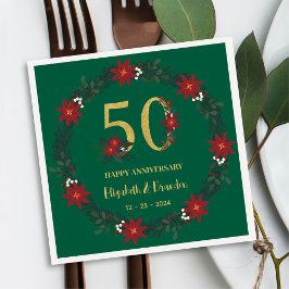 Guardanapo De Papel 50º Aniversário Personalizado Natal Napkins