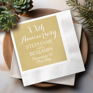Guardanapo De Papel 50º ou Outro Aniversário de Casamento Personalizad