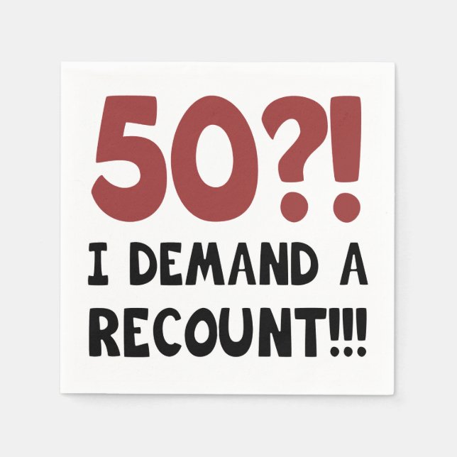 Guardanapo De Papel 50º presente de aniversário (Frente)