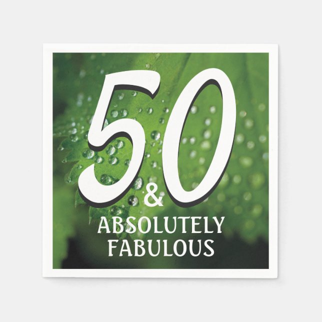 Guardanapo De Papel 50 | Absolutamente fabuloso | Partido Verde Napkin (Frente)
