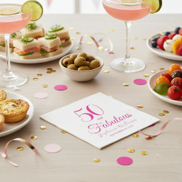 Guardanapo De Papel 50 and Fabulous Name Date 50th Birthday Party