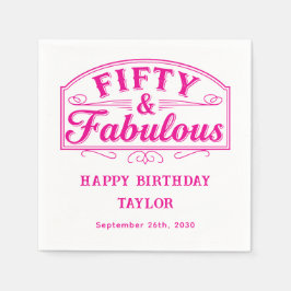 Guardanapo De Papel 50 and Fabulous Rustic Script Line Art Pink