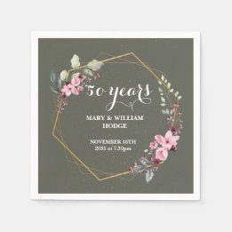 Guardanapo De Papel "50 anos de sempre: um aniversário para lembrar"