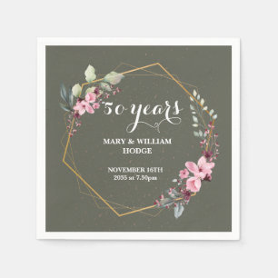 Guardanapo De Papel "50 anos de sempre: um aniversário para lembrar"