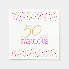 Guardanapo De Papel 50 e Fabulosa borda estelar 50ª Festa de aniversár