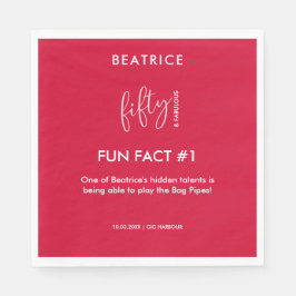 Guardanapo De Papel 50 e Fabuloso 50º aniversário Fato Divertido