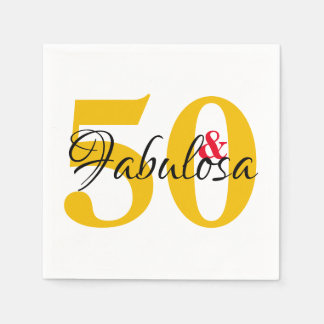 Guardanapo De Papel 50 e fabuloso aniversário espanhol