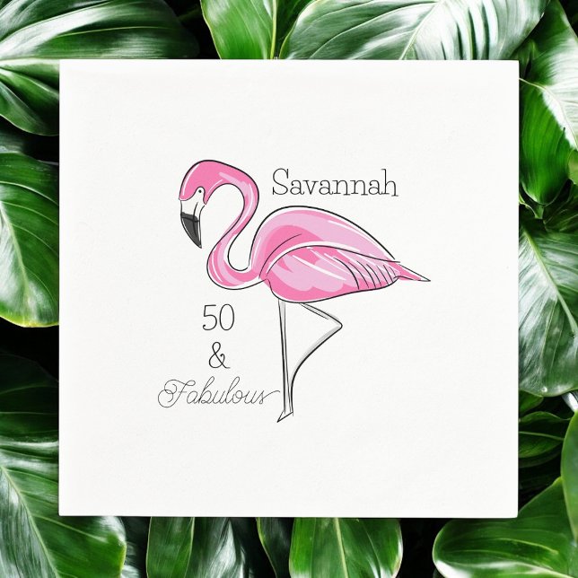 Guardanapo De Papel 50 e Fabuloso Flamingo Rosa (Criador carregado)