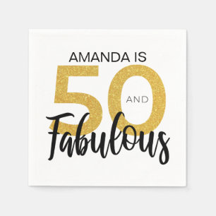 Guardanapo De Papel 50 e Fabuloso Partido Personalizado de Aniversári