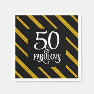 Guardanapo De Papel 50 e Fabuloso Preto e Dourado