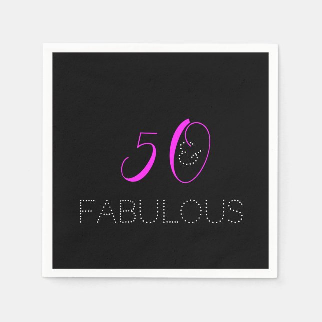 Guardanapo De Papel 50 e fabuloso | Quic Black Birday (Frente)