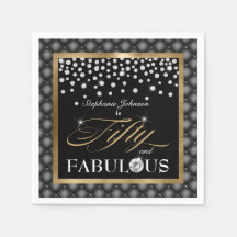 50 e Fabulosos Diamantes Dourados Negros Glamoroso