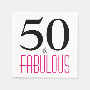 Guardanapo De Papel 50 e Papel Fabuloso para Festas de aniversário