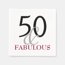 50 e Papel Fabuloso para Festas de aniversário