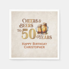 Guardanapo De Papel 50.o aniversário do Cheers & Beers